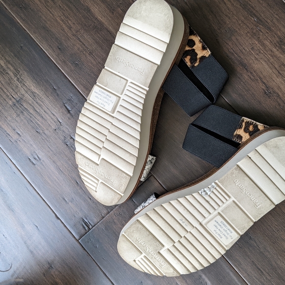 Franco Sarto Cowhide & Snake Print Platform Sandals - Picture 5 of 6